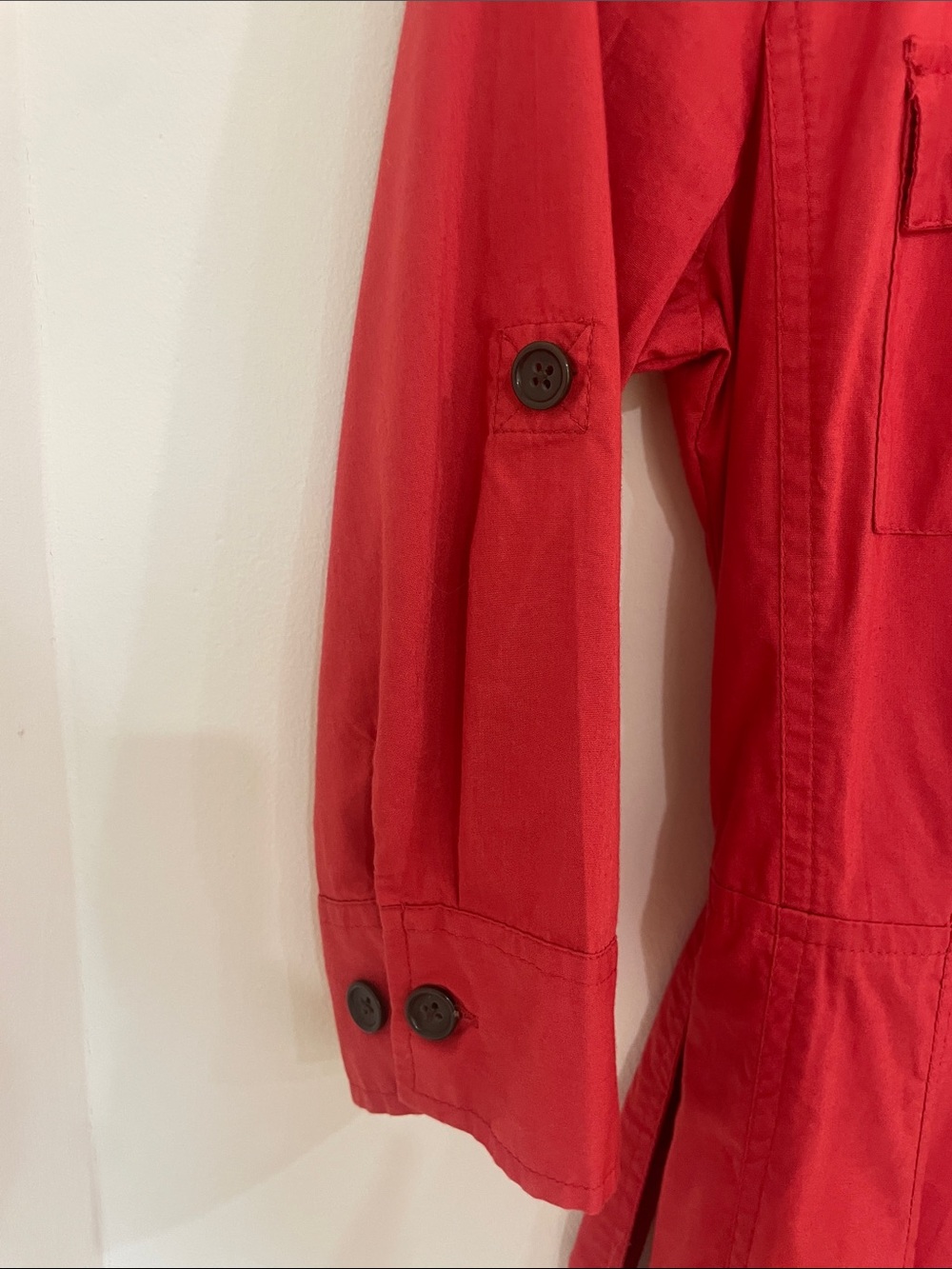 Banana Republic Vibrant Red Midi Shirtdress - Picture 3 of 6